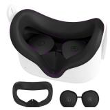 AMZDM Face Pad Cover for Oculus Quest 2 with Lens Covers Protectors Washable VR Silicone Covers for Meta Quest 2 VR Accessories