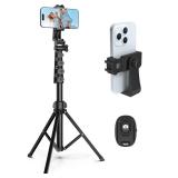 Liphisy 64 Tripod for Cell Phone & Camera, Phone Tripod with Remote and Phone Holder, Portable Tripod for iPhone, Phone Tripod for Video Recording, Cell Phone Tripod Mount Stand for Cellphone