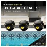 $330 Pool Basketball Hoop-Composite Balls, Pump, & Tools Included