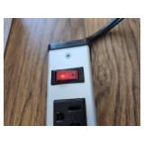 16 Outlet Power Strip, Aluminum, 10 FT Cord, 15A, 125V, Silver