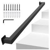 $46 3FT Square Tube Handrail, Wall Mount Staircase Handrail