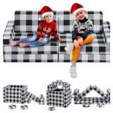 $110 10 Pcs Black & White Kids Sofa,Foam Modular Play Couch