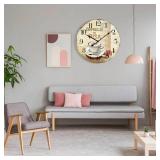 24 inch Italian Retro Rustic Wall Clock with Silent Movement