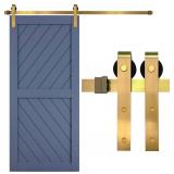 $114 Rio Salto Gold Barn Door Hardware Kit, Adj. Length to 6.5FT