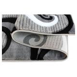 $51 EMMA OLIVER 2x7 Olefin Rug - Gray Swirl - Stain Resistant