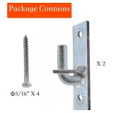 Gate Hinge 4 Pack, Wall Mount, 5/8 Hinge Pin, Sturdy