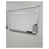 Large Wall-Mounted Magnetic Whiteboard with Accessories