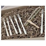 Bundle of 10 Bamboo Cutlery Kit Includes Tong, Mini Knife, 6 forks