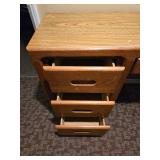 Vintage Mid-Century Modern Oak Student Desk