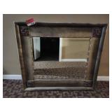 Decorative Wall Mirror with Ornate Corner Details