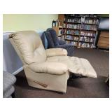 Beige Leather Recliner Chair