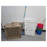 Commercial Laundry Basket Set with Mop Buckets