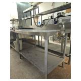 Commercial Stainless Steel Prep Table with Shelf