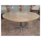 53.5in Round Pedestal Dining Table