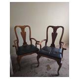 Vintage Furniture - Queen Anne Style Chairs and Armchair