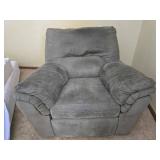 Gray Microfiber Power Recliner Armchair