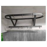 Industrial Wall-Mounted Pot Rack