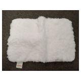 Bathroom Rugs Microfiber Plush Bath Mat Machine Washable, Slip Resistance Rubber and Absorbency Bath Rugs for Bathroom Floor, Door and Sink, Rectangular Floor Mat,White 24Ã16