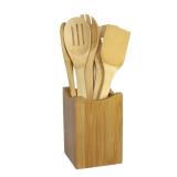 Oceanstar Bamboo Cooking Utensil Set, 12 Inch, Natural 7pk