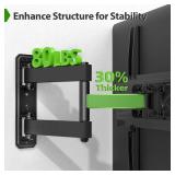 USX MOUNT Corner TV Wall Mount TV Bracket for 26-60 Inch TVs up to 80 lbs, Single Articulating Arm, Full Motion TV Mount with Swivel and Tilt, Max VESA 400x400mm