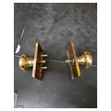 Dummy Providence Door Knob, set of 2 With Rectangular Rose in French Antique Brass