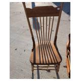 Wood high back MCM chair