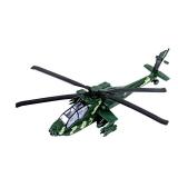 HAPTIME Military Helicopter Toy with Lights and Sounds, Pull Back Army Plane Airplane for Kids Children Boys Girls 11.2 inch (Green)