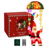 2024 Christmas Decorations, RGB Christmas Lights with Cute Santa Claus, 2Foot Multi-Color LED Fairy Light Decor, Color-Changing Twinkle Lights for Indoor Outdoor Holiday Window Stairs Xmas Tree