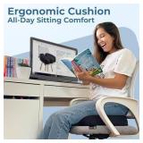 5 STARS UNITED Seat Cushion for Desk Chair - Tailbone, Coccyx Sciatica Pain, Pressure Relief - Office Chair, Wheelchair, Car Cushions - Cooling Memory Foam