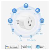 EIGHTREE Smart Plug, Smart Home WiFi Outlet Compatible with Alexa & Google Home, Smart Socket Timer Function, 2.4GHz WiFi Only (1 Plug)