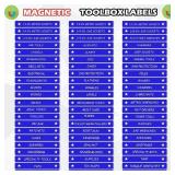 Tool Box Magnetic Labels, 4.5 x 0.75 Inches (Blue)