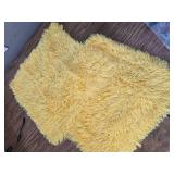 Faux Fur Pillow Covers, Fluffy Soft, Set of 2 (Yellow, 18"x18")