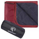 REDCAMP Stadium Blanket Windproof, Soft Fleece, Red