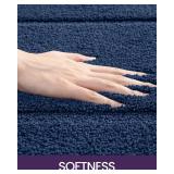 Bathroom Rug 24x16, Super Absorbent Quick Dry Navy Bath Mat