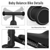 Baby Balance Bike Toys for 12-36 Months Kids Toy Boy and Girls Gifts Toddler Best First Birthday Gift Children Walker No Pedal Infant 4 Wheels Bicycle (Classic, Black)