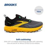 Brooks Mens Cascadia 17 Trail Running Shoe - Lemon Chrome/Sedona Sage - 9.5 Medium - Retail: $91.11