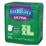 FitRight OptiFit Briefs Ultra Absorbency Disposable Adult Briefs with Tabs 2XL 60 - 70 20 Count - Retail: $90