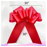 Big Red Car Bow 30in Large Giant Bow for Car, Birthday Gift Bow, Large Gift Bow