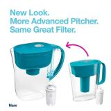 Brita Metro Water Filter Pitcher with SmartLight Filter Change Indicator, BPA-Free, Reduces Copper, Cadmium and Mercury Impurities, Lasts 2 Months, Includes 1 Standard Filter, Small - 6-Cup, Turquoise