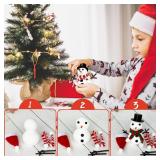 Anyumocz 12 Pack Build a Snowman Kit,Christmas Snowman DIY Craft Kit for Kids,Modeling Clay Snowman Making Kit Toys for Christmas Crafts,Xmas Gift,Indoor Decorations