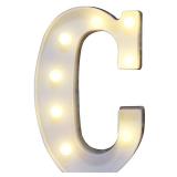 Pooqla LED Marquee Letter Lights Sign, Light Up Alphabet Letter for Home Party Wedding Decoration C