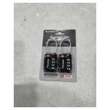 Puroma 2 Pack TSA Approved Luggage Locks, 4 Digit Combination Travel Locks Resettable Code Lock with Zinc Alloy Body for Suitcase, Toolbox, Backpack, Bag, Gym Locker (Black)