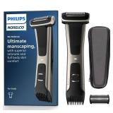 Philips Norelco Bodygroom Series 7000 Showerproof Body & Manscaping Trimmer & Shaver with case and Replacement Head for Above and Below The Belt, BG7040/42