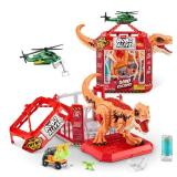 Robo Alive Dino Escape, Robotic Light Up, Vehicles with Firing Weapons, Storable, Giftable, Ages 3+ by ZURU