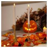 BeMoment Flameless Taper Candles Flickering with Remote Timer, 9.8 Inches Real Wax Battery Operated LED Candlesticks, 3D Flickering Window Candles for Party Decor Retail $10.53