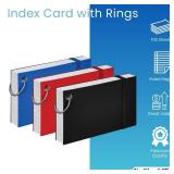 1InTheOffice Index Cards with Ring, Ruled Index Cards with Ring, 3" x5", 100 White Cards/Ring Retail $16.48