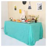 GFCC Glitter Sequin Tablecloth for Party Wedding Banquet 60x102 inch Aqua Green Sparkly Rectangle Table Cloth Cake Table Cover Linen Retail $21.52