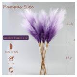 Acfruits 12 Pcs Purple Gradient Faux Pampas Grass Decor 38"/3.1FT Tall Fake Pompas Floral Large Artificial Pompous Grass Branches Plants for Floor Vase Filler Home Boho Decoration Retail 25.84