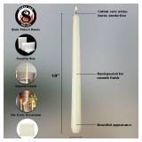 Arosky 20 Pack Ivory Taper Candles, 7-8 Hours Burn Time, Unscented and Smokeless, 4/5 x 10 Inch Dinner Candle Set for Household, Wedding, Party and Home DÃ©cor Candlesticks Retail $16.34