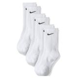 Nike Everyday Cushion Crew Training Socks, Unisex Socks with Sweat-Wicking Technology and Impact Cushioning (3 Pair), White/Black,Medium Retail $16.78